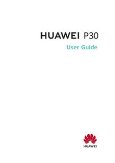 Huawei P30 manual. Tablet Instructions.